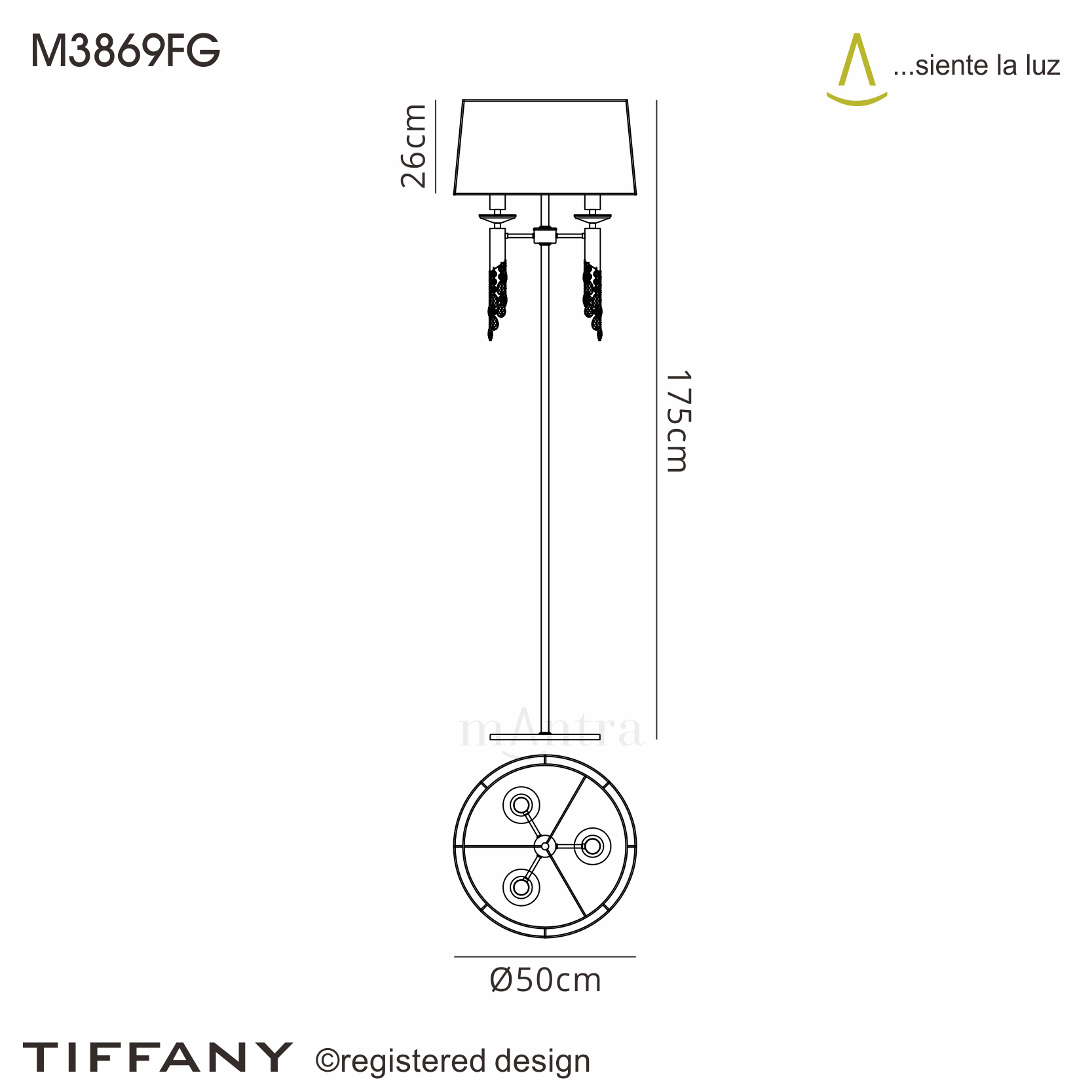 Tiffany French Gold-Cream Crystal Floor Lamps Mantra Shaded Floor Lamps